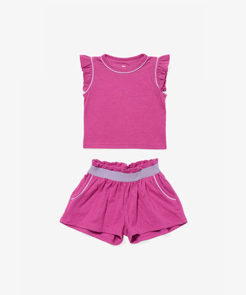 Bea Baby Short Set, Bougainvillea