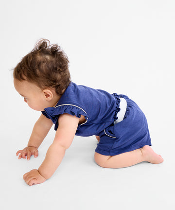 Bea Baby Short Set, Navy