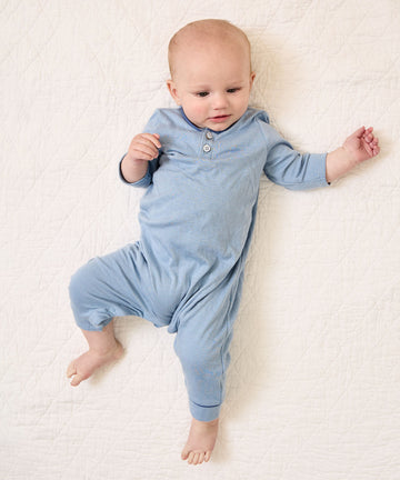 Campbell Romper, Dusty Blue