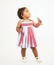 Daisy Baby Dress, Cherry Stripe