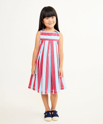 Daisy Dress, Cherry Stripe