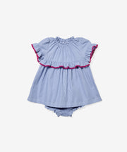 Diana Baby Dress, Blue Pinstripe