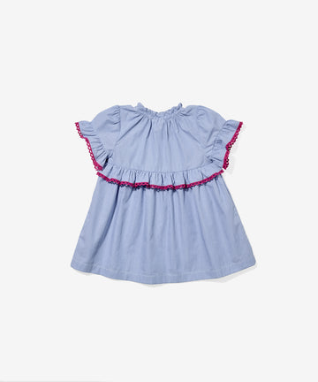 Diana Baby Dress, Blue Pinstripe