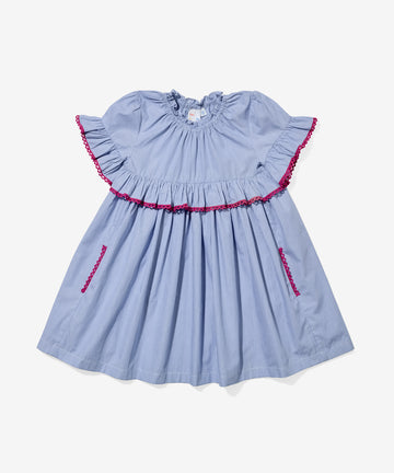 Diana Dress, Blue Pinstripe