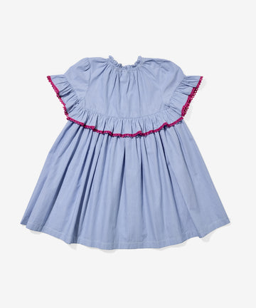 Diana Dress, Blue Pinstripe