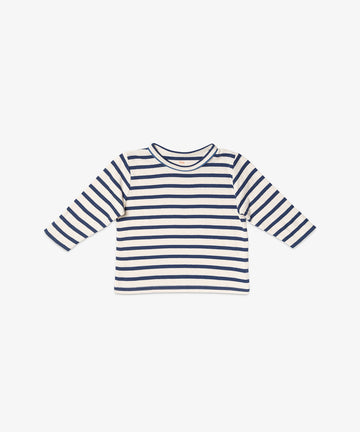 Edward Baby T-Shirt, Navy Stripe