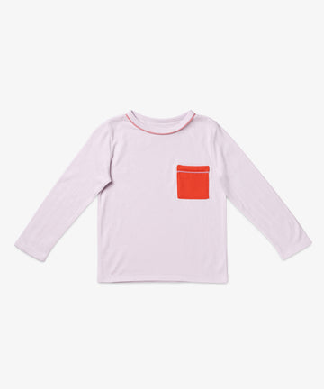Edward T-Shirt, Color Block Lilac