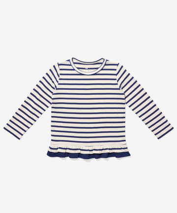 Edwina T-Shirt, Navy Stripe
