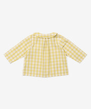 Jefferson Baby Shirt, Yellow Picnic Check