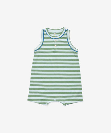 Lachlan Romper, Mist Stripe