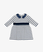 Marie Clare Baby Dress, Navy Stripe