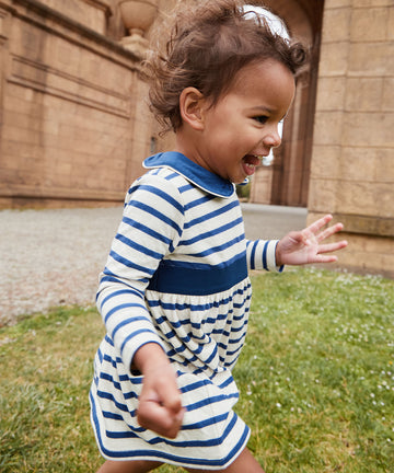 Marie Clare Baby Dress, Navy Stripe