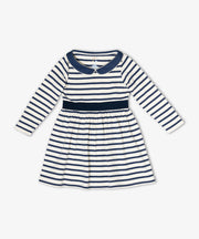 Marie Clare Dress, Navy Stripe