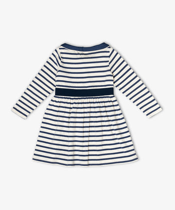 Marie Clare Dress, Navy Stripe