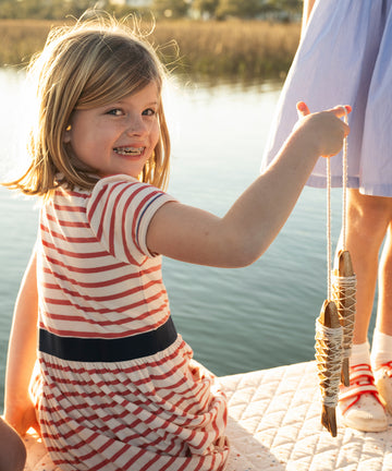 Mirren Dress, Nautical Red Stripe