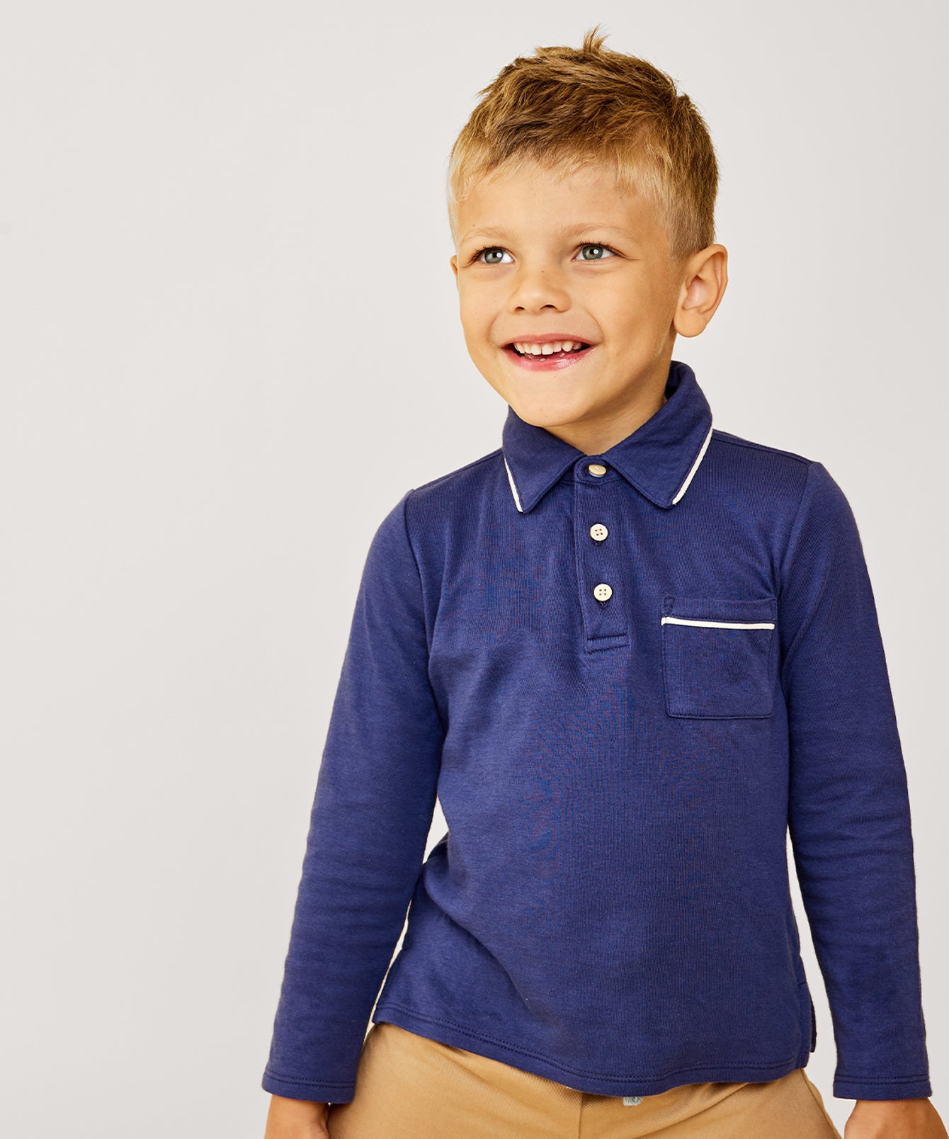 Children s Polo Shirt in Navy Oso Me