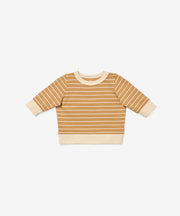 Remy Baby Sweatshirt, Camel French Stripe