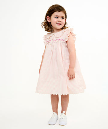 Sadie Dress, Petal Ticking