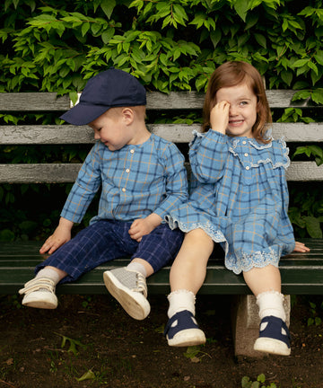 Sara Baby Dress, Autumn Plaid