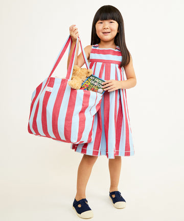 Shopper Bag, Cherry Stripe