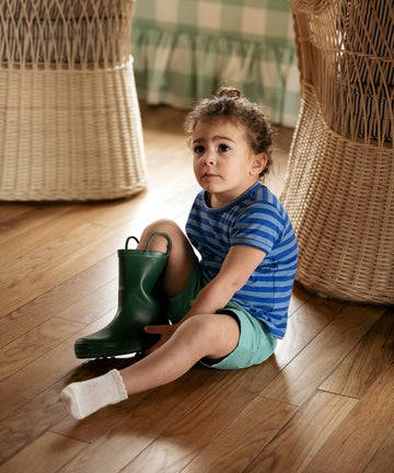 Willie Baby T-Shirt, Indigo Stripe