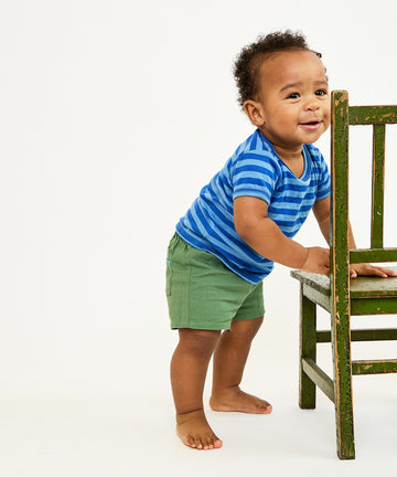 Willie Baby T-Shirt, Indigo Stripe