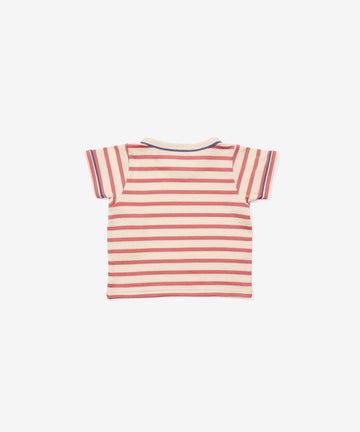 Willie Baby T-Shirt, Nautical Red Stripe