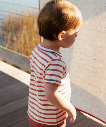 Willie Baby T-Shirt, Nautical Red Stripe