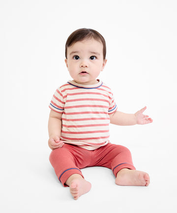 Willie Baby T-Shirt, Nautical Red Stripe